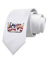 Labor Day - Celebrate Printed White Necktie