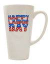 Labor Day Celebration 16 Ounce Conical Latte Coffee Mug - Expertly Crafted Drinkware-Conical Latte Mug-TooLoud-White-Davson Sales