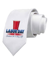 Labor Day - Cheers Printed White Necktie