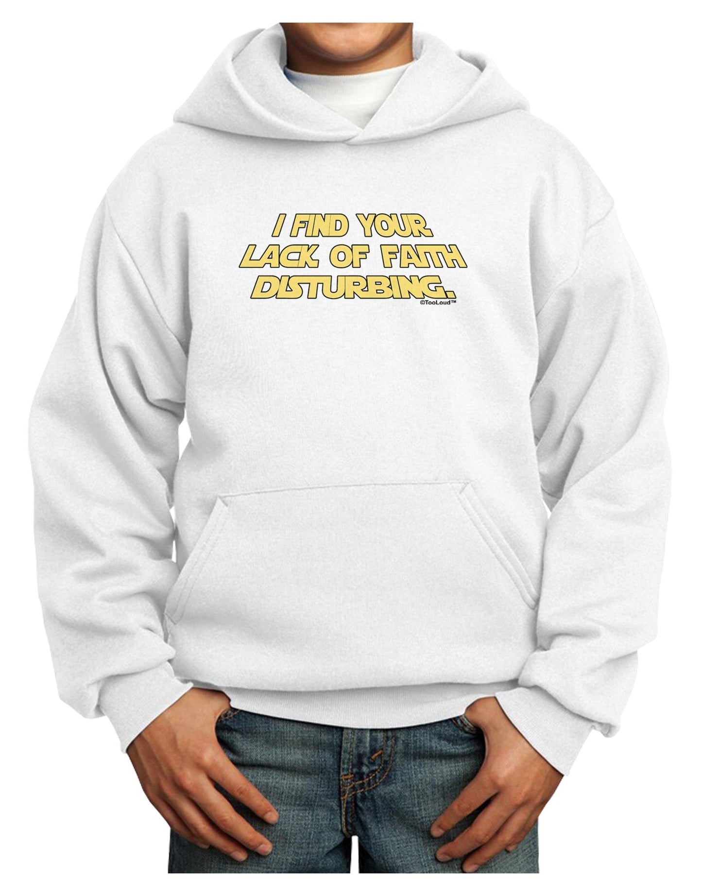 Lack of Faith Youth Hoodie Pullover Sweatshirt-Youth Hoodie-TooLoud-White-XS-Davson Sales