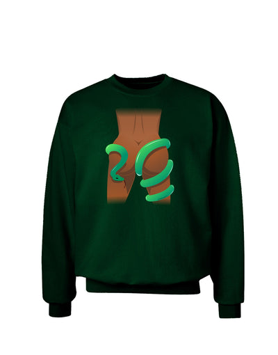 Lady Anaconda Design Dark Adult Dark Sweatshirt-Sweatshirts-TooLoud-Deep-Forest-Green-Small-Davson Sales