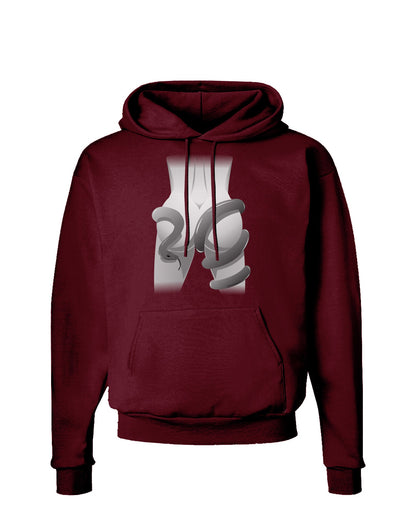 Lady Anaconda Design Grayscale Dark Hoodie Sweatshirt-Hoodie-TooLoud-Maroon-Small-Davson Sales