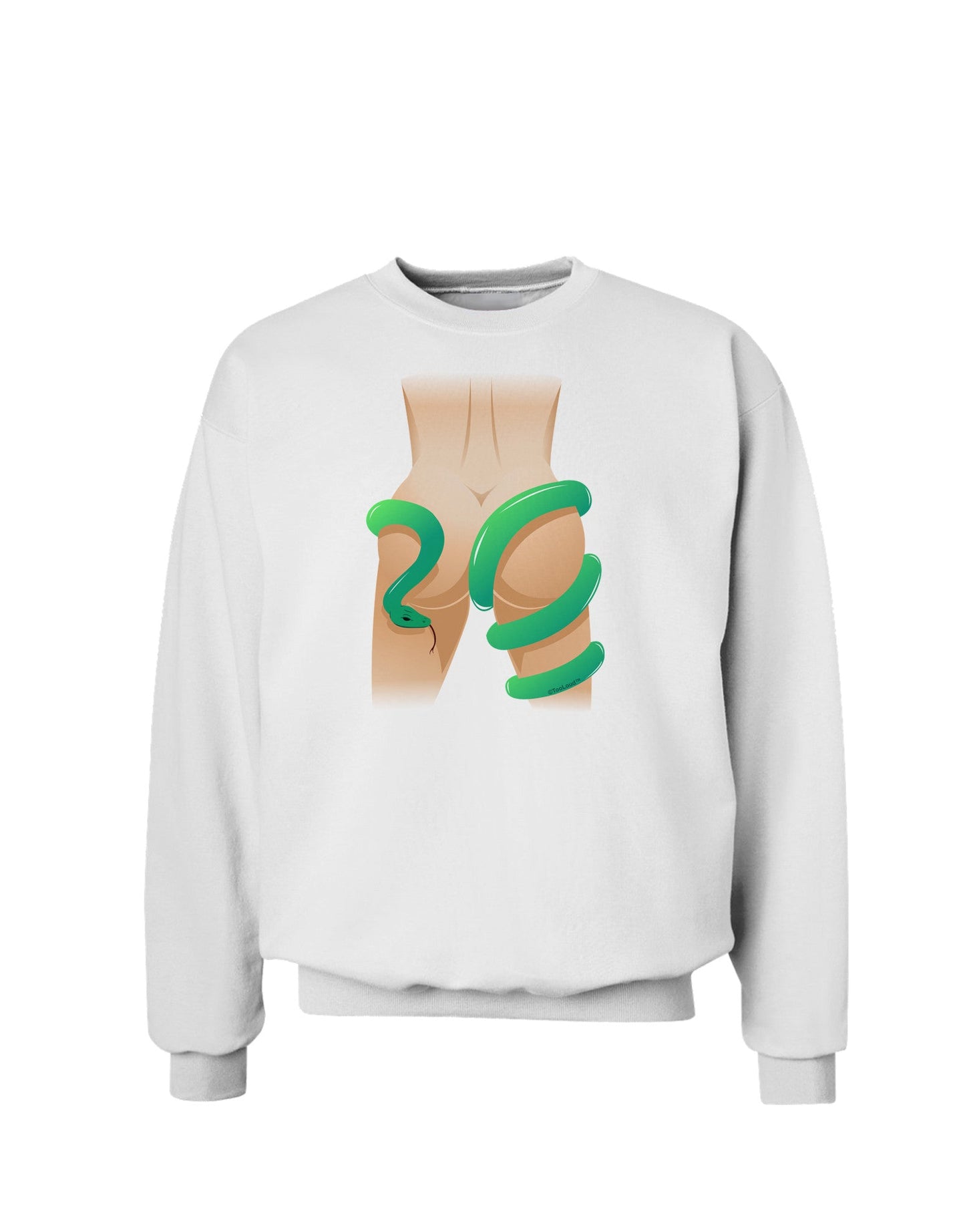 Lady Anaconda Design Medium Sweatshirt-Sweatshirts-TooLoud-White-Small-Davson Sales