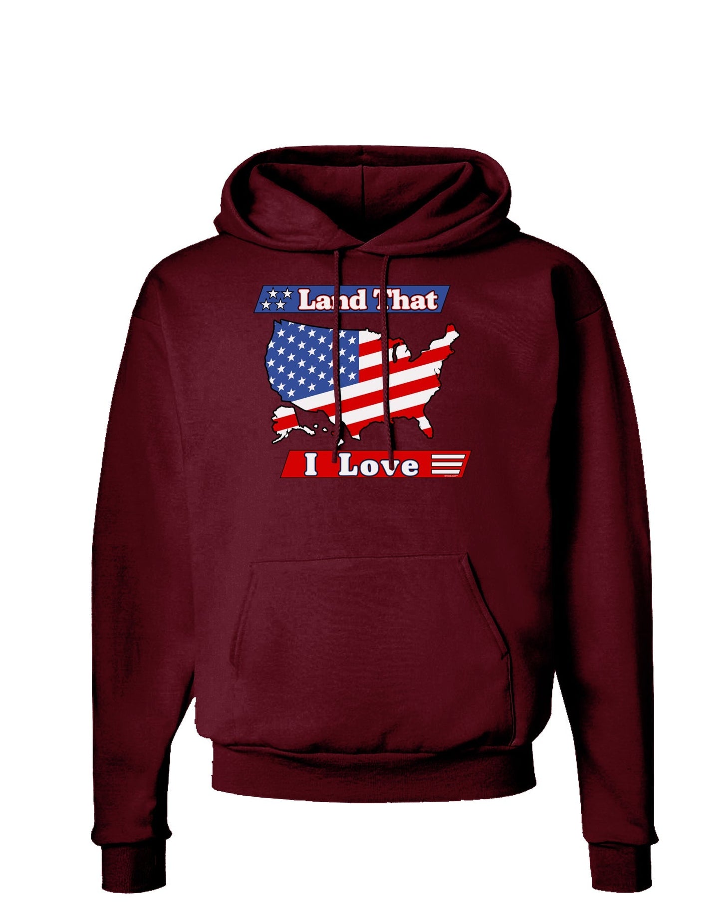 Land That I Love USA Dark Hoodie Sweatshirt-Hoodie-TooLoud-Maroon-Small-Davson Sales