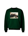 Laying Black Bear Adult Dark Sweatshirt-Sweatshirts-TooLoud-Deep-Forest-Green-Small-Davson Sales