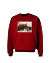 Laying Black Bear Adult Dark Sweatshirt-Sweatshirts-TooLoud-Deep-Red-Small-Davson Sales