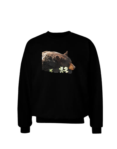 Laying Black Bear Cutout Adult Dark Sweatshirt-Sweatshirts-TooLoud-Black-Small-Davson Sales