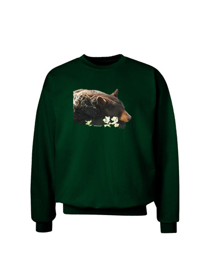 Laying Black Bear Cutout Adult Dark Sweatshirt-Sweatshirts-TooLoud-Deep-Forest-Green-Small-Davson Sales