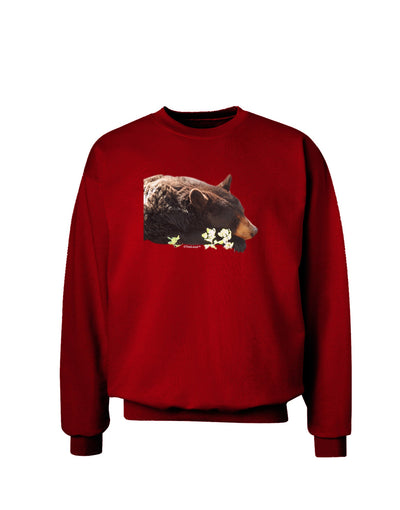 Laying Black Bear Cutout Adult Dark Sweatshirt-Sweatshirts-TooLoud-Deep-Red-Small-Davson Sales