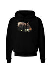 Laying Black Bear Cutout Dark Hoodie Sweatshirt-Hoodie-TooLoud-Black-Small-Davson Sales