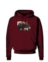 Laying Black Bear Cutout Dark Hoodie Sweatshirt-Hoodie-TooLoud-Maroon-Small-Davson Sales