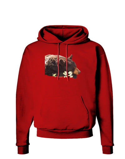 Laying Black Bear Cutout Dark Hoodie Sweatshirt-Hoodie-TooLoud-Red-Small-Davson Sales