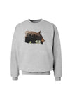 Laying Black Bear Cutout Sweatshirt-Sweatshirts-TooLoud-AshGray-Small-Davson Sales