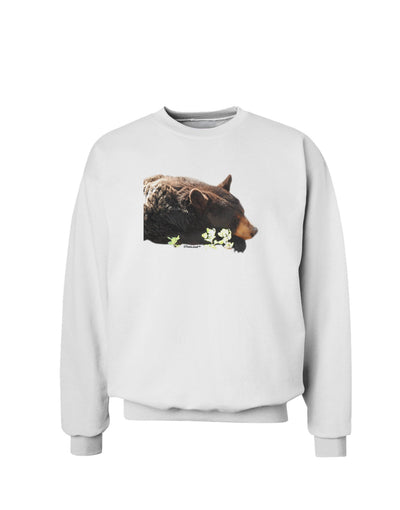 Laying Black Bear Cutout Sweatshirt-Sweatshirts-TooLoud-White-Small-Davson Sales