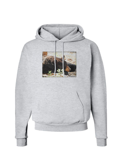 Laying Black Bear Hoodie Sweatshirt-Hoodie-TooLoud-AshGray-Small-Davson Sales