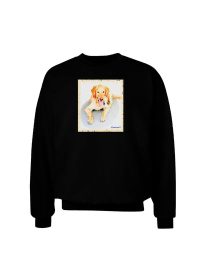 Laying Retriever Watercolor Adult Dark Sweatshirt-Sweatshirts-TooLoud-Black-Small-Davson Sales