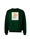 Laying Retriever Watercolor Adult Dark Sweatshirt-Sweatshirts-TooLoud-Deep-Forest-Green-Small-Davson Sales