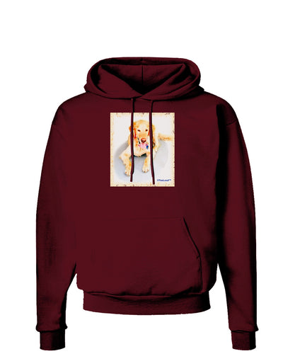 Laying Retriever Watercolor Dark Hoodie Sweatshirt-Hoodie-TooLoud-Maroon-Small-Davson Sales