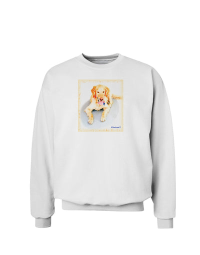 Laying Retriever Watercolor Sweatshirt-Sweatshirts-TooLoud-White-Small-Davson Sales