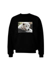 Laying White Wolf Adult Dark Sweatshirt-Sweatshirts-TooLoud-Black-Small-Davson Sales