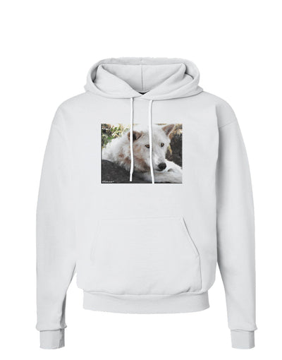 Laying White Wolf Hoodie Sweatshirt-Hoodie-TooLoud-White-Small-Davson Sales