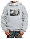 Laying White Wolf Youth Hoodie Pullover Sweatshirt-Youth Hoodie-TooLoud-Ash-XS-Davson Sales