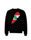 Lebanon Flag Silhouette Adult Dark Sweatshirt-Sweatshirts-TooLoud-Black-Small-Davson Sales
