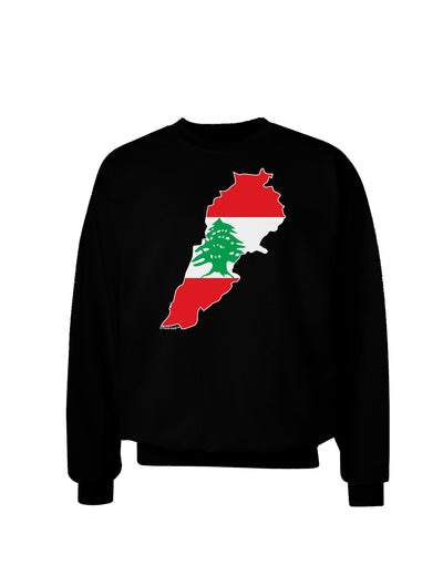 Lebanon Flag Silhouette Adult Dark Sweatshirt-Sweatshirts-TooLoud-Black-Small-Davson Sales