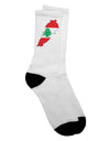 Lebanon Flag Silhouette Crew Socks - Enhance Your Style with Elegance-Socks-TooLoud-White-Ladies-4-6-Davson Sales