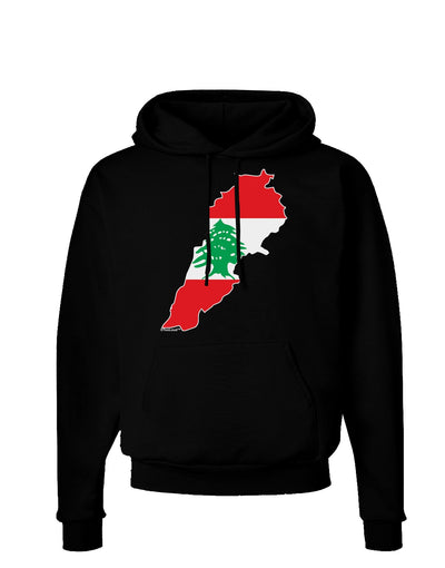 Lebanon Flag Silhouette Dark Hoodie Sweatshirt-Hoodie-TooLoud-Black-Small-Davson Sales