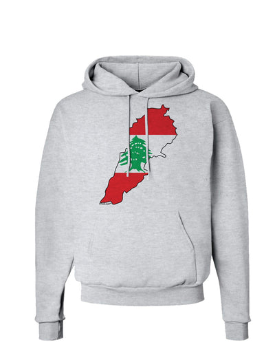 Lebanon Flag Silhouette Hoodie Sweatshirt-Hoodie-TooLoud-AshGray-Small-Davson Sales