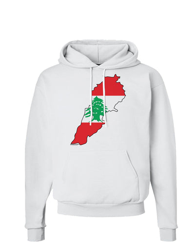 Lebanon Flag Silhouette Hoodie Sweatshirt-Hoodie-TooLoud-White-Small-Davson Sales