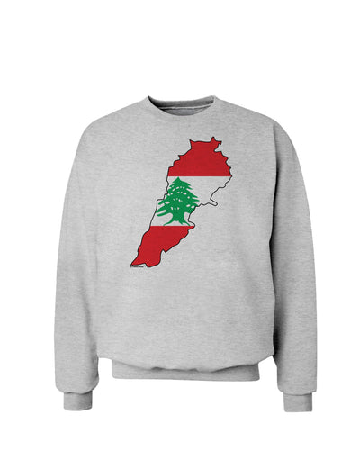 Lebanon Flag Silhouette Sweatshirt-Sweatshirts-TooLoud-AshGray-Small-Davson Sales