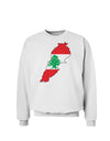 Lebanon Flag Silhouette Sweatshirt-Sweatshirts-TooLoud-White-Small-Davson Sales