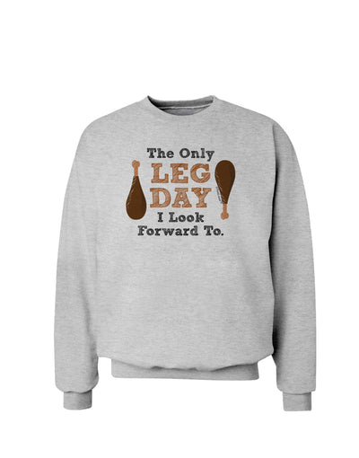 Leg Day - Turkey Leg Sweatshirt-Sweatshirts-TooLoud-AshGray-Small-Davson Sales