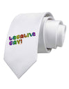 Legalize Gay - Rainbow Printed White Necktie