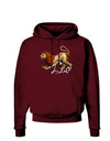 Leo Color Illustration Dark Hoodie Sweatshirt-Hoodie-TooLoud-Maroon-Small-Davson Sales