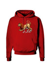 Leo Color Illustration Dark Hoodie Sweatshirt-Hoodie-TooLoud-Red-Small-Davson Sales