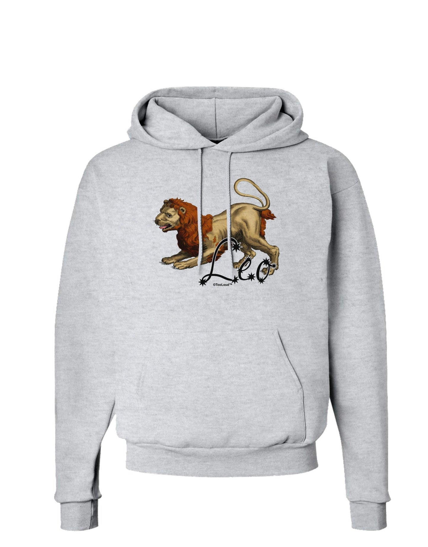 Leo Color Illustration Hoodie Sweatshirt-Hoodie-TooLoud-AshGray-Small-Davson Sales