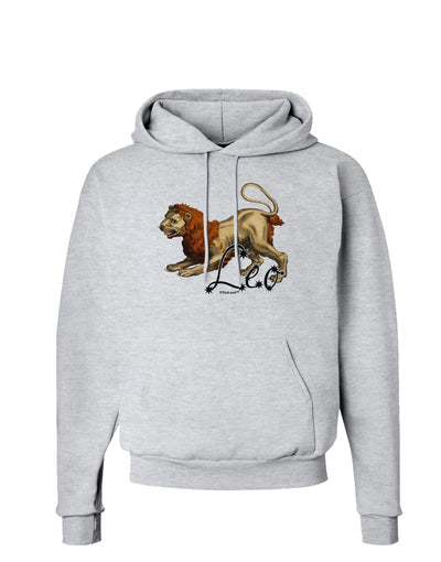 Leo Color Illustration Hoodie Sweatshirt-Hoodie-TooLoud-AshGray-Small-Davson Sales