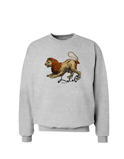 Leo Color Illustration Sweatshirt-Sweatshirts-TooLoud-AshGray-Small-Davson Sales