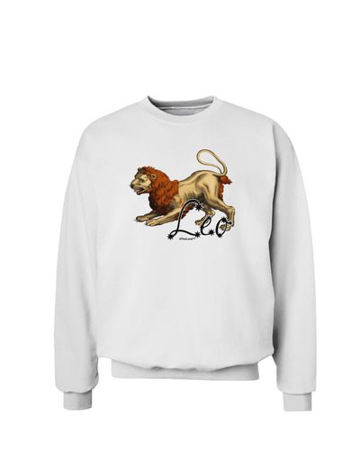 Leo Color Illustration Sweatshirt-Sweatshirts-TooLoud-White-Small-Davson Sales