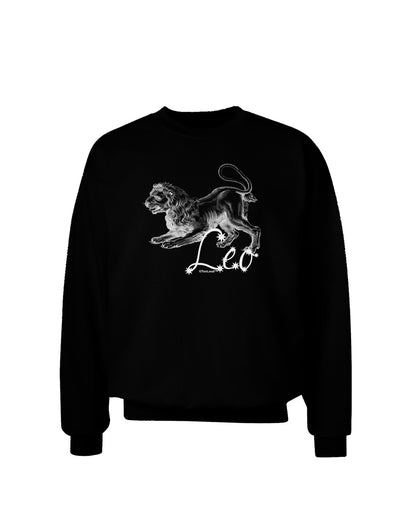 Leo Illustration Adult Dark Sweatshirt-Sweatshirts-TooLoud-Black-Small-Davson Sales