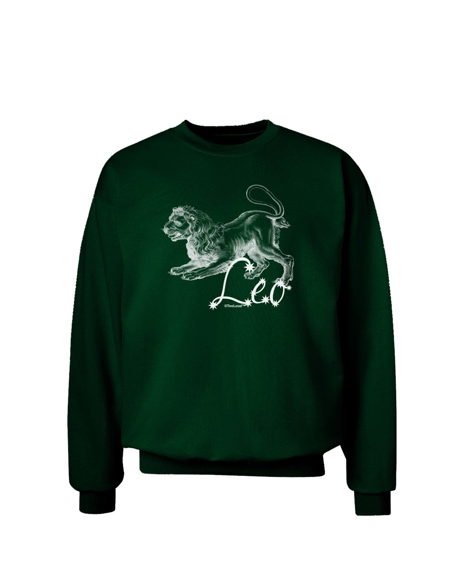 Leo Illustration Adult Dark Sweatshirt-Sweatshirts-TooLoud-Deep-Forest-Green-Small-Davson Sales