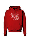 Leo Illustration Dark Hoodie Sweatshirt-Hoodie-TooLoud-Red-Small-Davson Sales