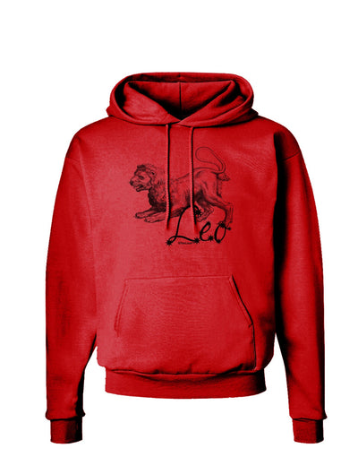 Leo Illustration Hoodie Sweatshirt-Hoodie-TooLoud-Red-Small-Davson Sales