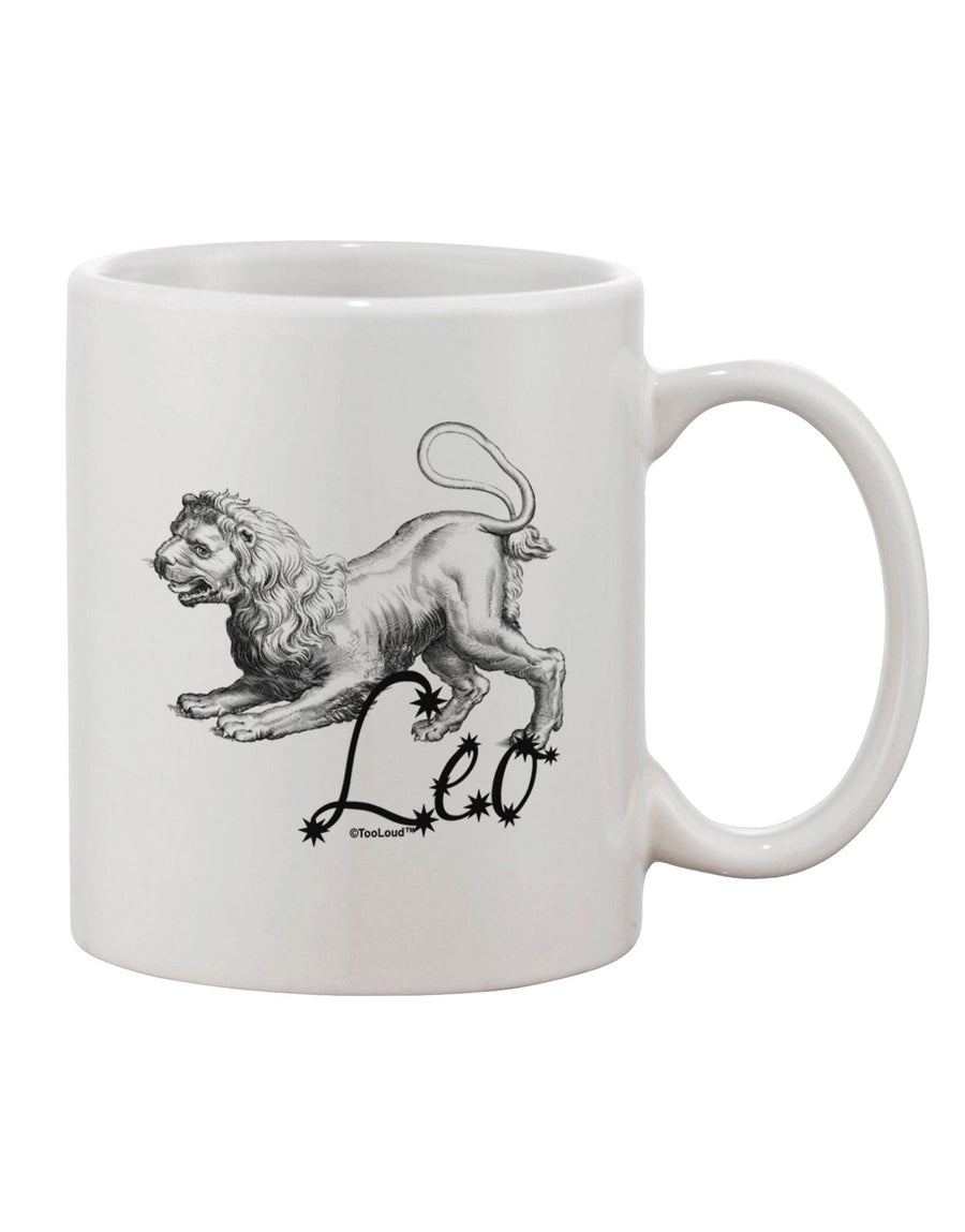 Leo Illustration Printed 11 oz Coffee Mug - Exquisite Drinkware TooLoud-11 OZ Coffee Mug-TooLoud-White-Davson Sales