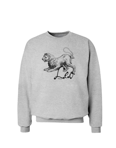 Leo Illustration Sweatshirt-Sweatshirts-TooLoud-AshGray-Small-Davson Sales