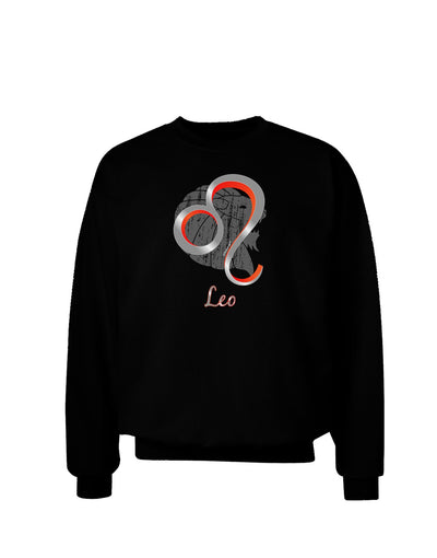 Leo Symbol Adult Dark Sweatshirt-Sweatshirts-TooLoud-Black-Small-Davson Sales