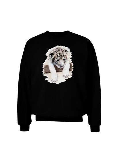 Leopard Cub Adult Dark Sweatshirt-Sweatshirts-TooLoud-Black-Small-Davson Sales